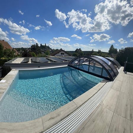 Ferienwohnung Schlossblick - 4 Sterne Sauna Pool Whirlpool Exklusiv Braunfels Exteriör bild